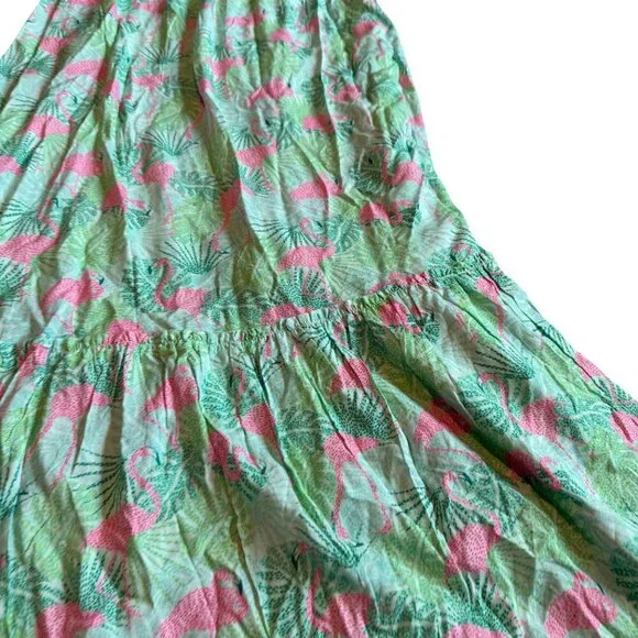 Kenny Flowers The Sunshine State Vacation Maxi Dress Flamingo Beach Size Large - Picture 9 of 12